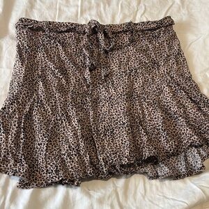 Leopard Print Mini Skirt